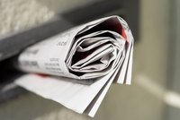 Zeitung in Briefkasten Zeitung im Briefkasten